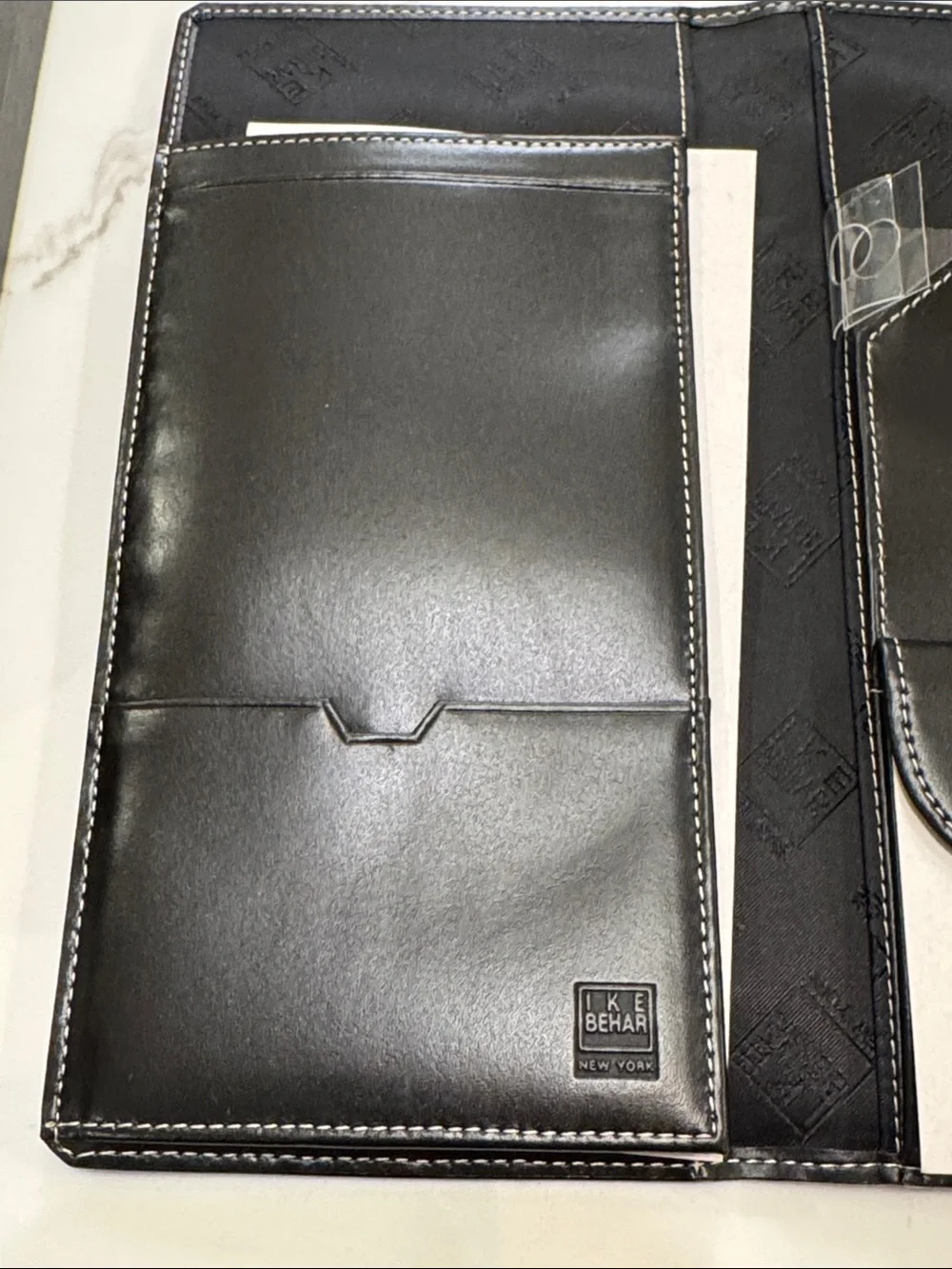 Ike Behar Black Leather men's travel wallet